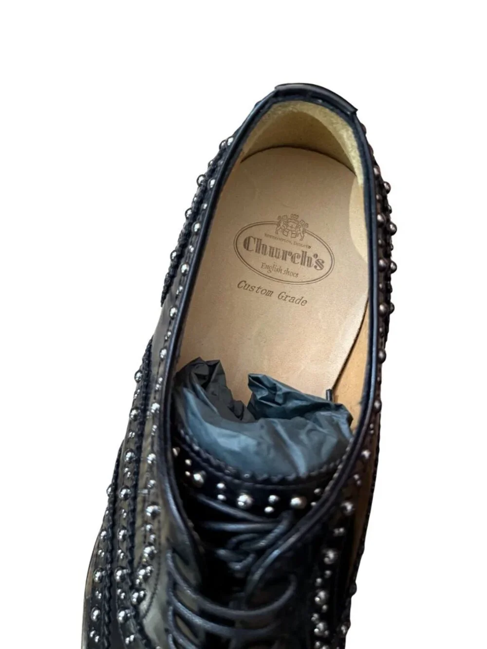 Church's Burwood Met. Polished Binder Oxford Brogue Studs NWOB $1450 Sz 36